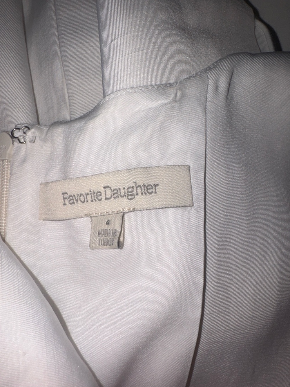 NEW Favorite Daughter The MORGAN ivory linen blend mini dress sz 4 - Picture 8 of 11